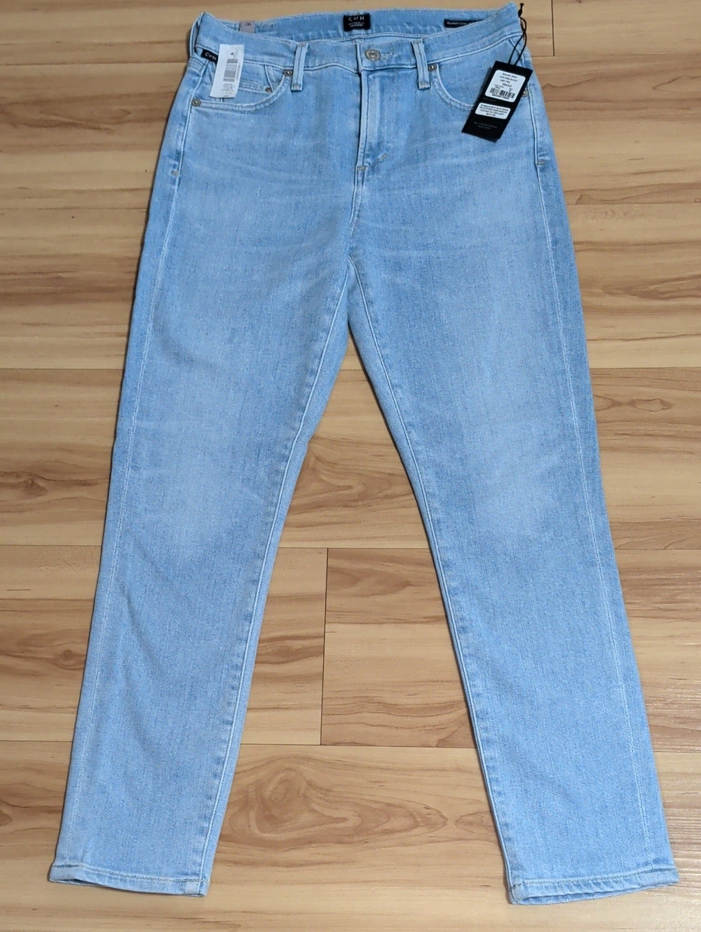 Citizens Of Humanity Light Blue Rocket Crop Sculpt BNWT